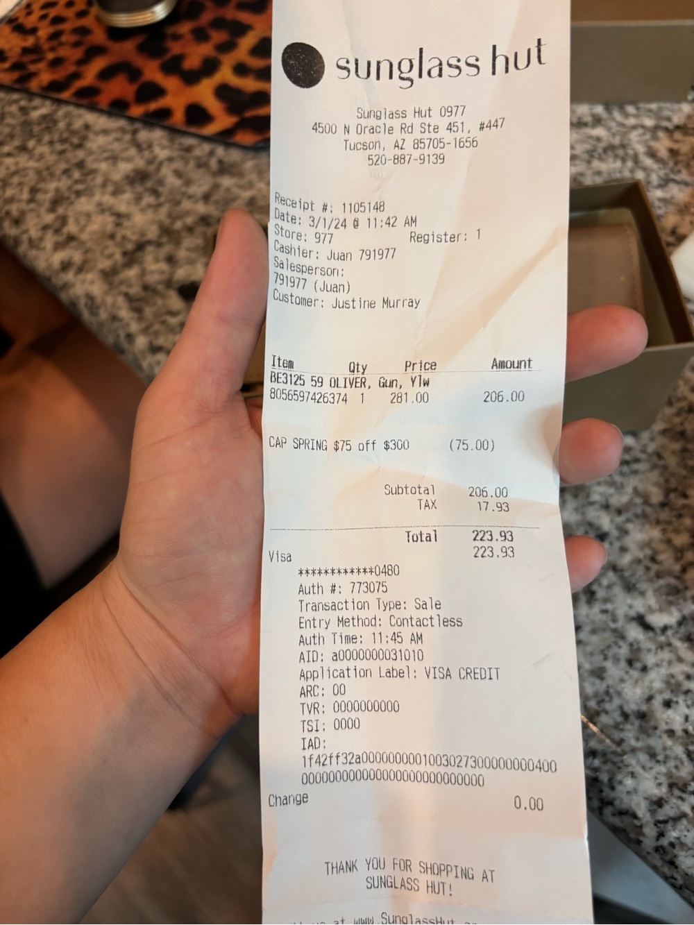 Burberry Brown Tan Sunglasses Case and Receipt